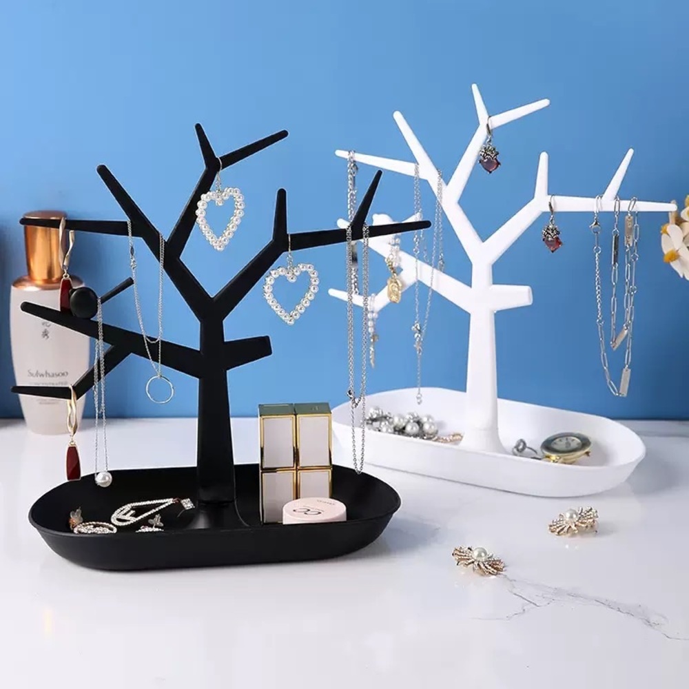 Black and White Jewelry Tree Organizer